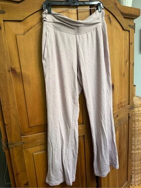 lululemon athletica Dusty Mauve V-Neck Pullover and becalm pants wide leg